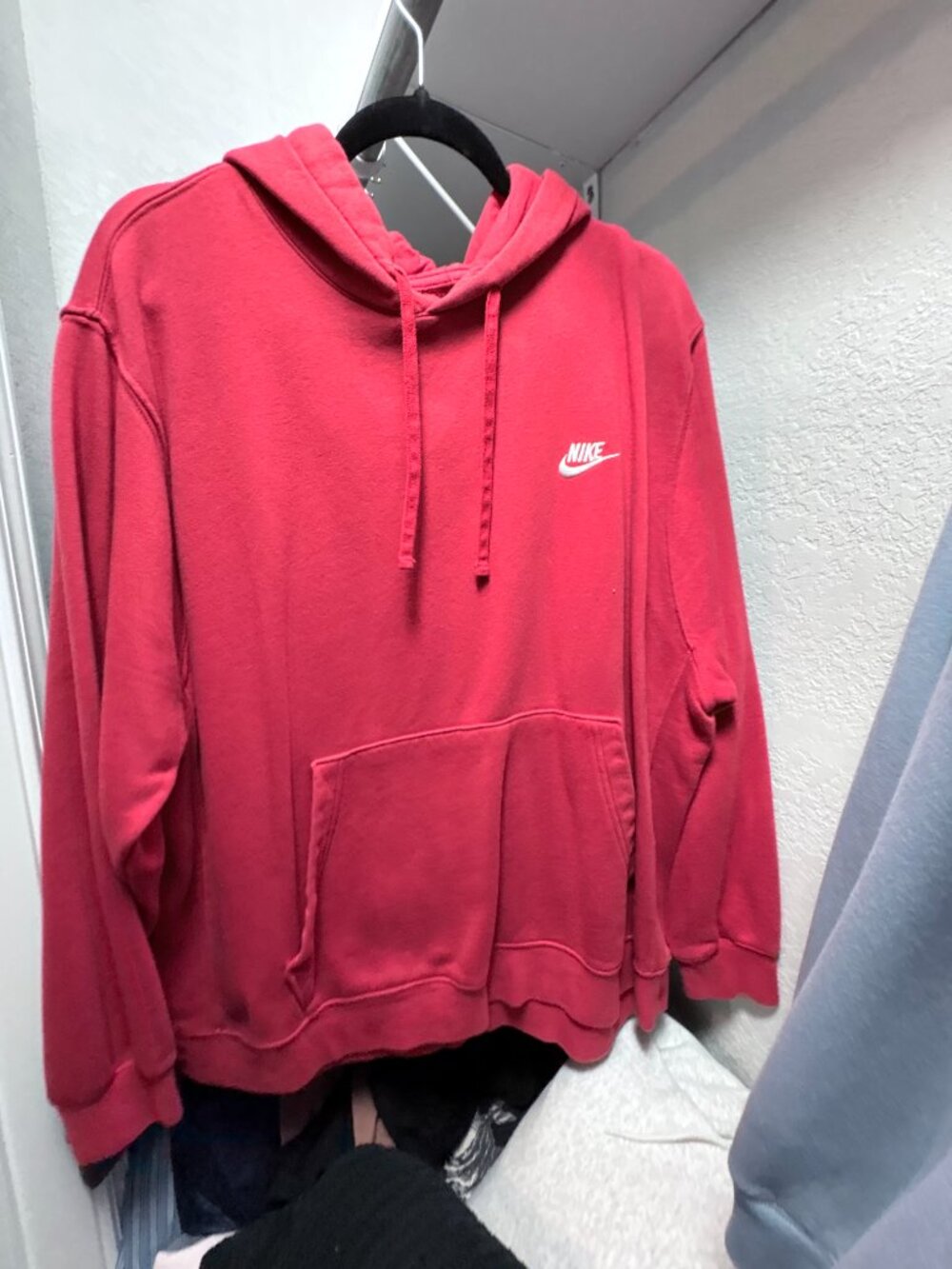 RED MENS NIKE HOODIE
